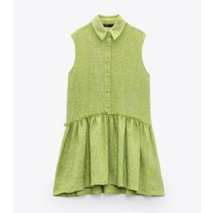 Zara Green Tweed Dress, L